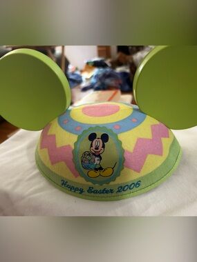 Disney Mickey Mouse Easter Mickey Mouse ears in Lime Green with Pastel Accents